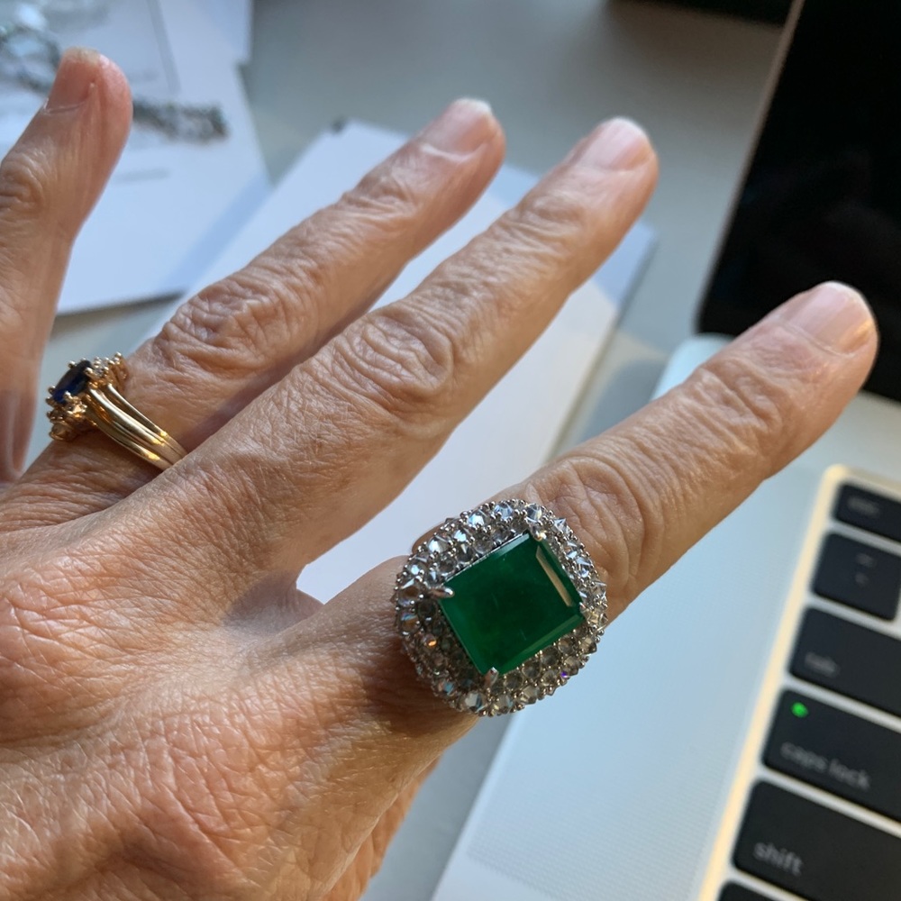 NWT Emerald Cocktail Ring!